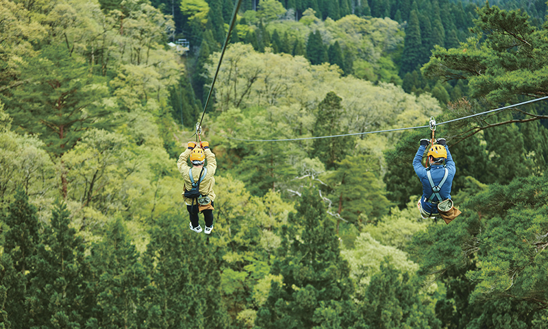 カートピア メガジップラインで森の上を滑空 | SUBARU